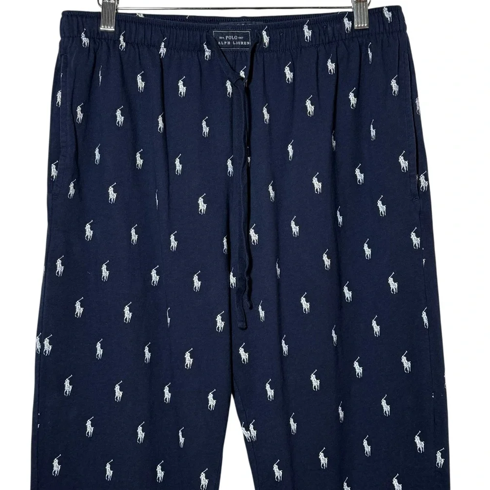 Polo Ralph Lauren Mens Polo Pony Cotton Sleep Jogger Navy Blue Nevis Large